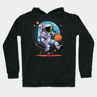Space Traveller on Distant Planet with Basketball Hoodie